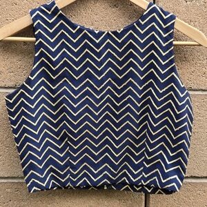 Indya Navy Sequin Top